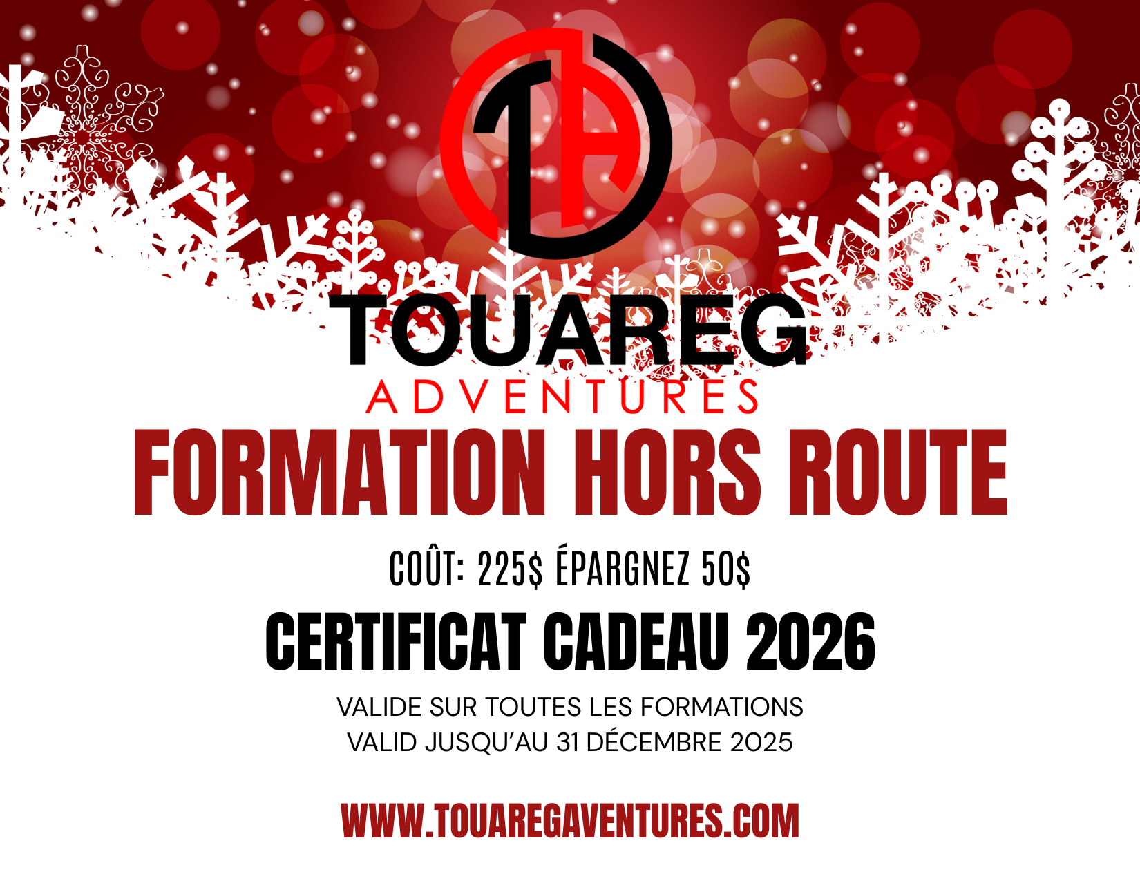 Certificat Cadeau Noël Saison 2026